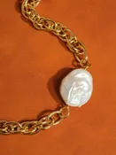 Bold Pearl Chain Necklace