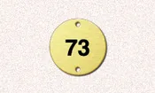 Numbered Tags (100pcs) - Gold Background - Round - 1.25"