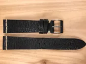 Charcoal Black Handmade & Hand-stitched Italian Leather Strap | 20mm X 16mm