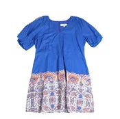 Anna Cate short sleeve dress/Paisley border