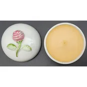 Orient Express Japan Elizabeth Arden Porcelain Rose Candle w/ Lid Vintage