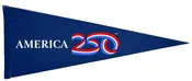 America250 Custom Pennant Flag with Long logo. Sold per Dozen