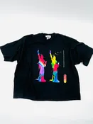 Two Statues of Liberty on Black by Peter Max (1990/1994) by Rénover