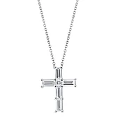 Lester Lampert original design Platinum Small Cross Pendant ...