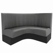 Channeled Restaurant Booth (Curved Corner), Cascade Collection