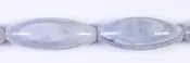 20x25mm Grey Agate Oval Tube Beads
