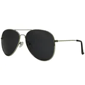 Aviator Sunglasses: Silver Frames/Smoke Lenses