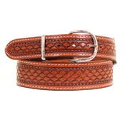 B1168A - Cognac Snake Tooled Belt