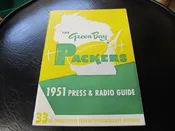 1951 Green Bay Packers Press And Radio Guide — Card & Coin