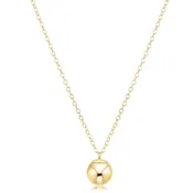 16" Necklace Gold - Classic Gold 10mm Charm