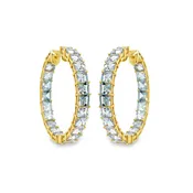 Aquamarine Hoop Earrings