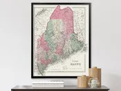 Antique Maine Map