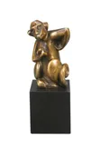 An Art Deco Patinated Bronze Monkey