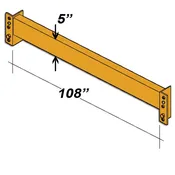108″ L x 5″ H interchangeable Beam