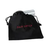 Fire-Retardant Hair Dryer Bag Black with Red Embroidery – 25 Pack