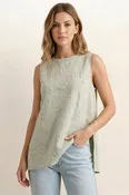 Ally Embroidered Sleeveless Top