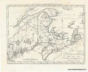 1796 - A Map of the District of Maine with New Brunswick and Nova Scotia - Antique Map