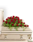 24 RED ROSES CASKET SPRAY