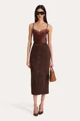 Althea Suede Midi Skirt