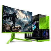 Skytech Green Viper w/27" Monitor Gaming Bundle | AMD Ryzen 7 - 16GB RAM - 1TB SSD - Green
