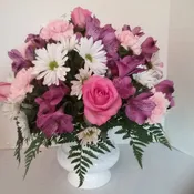 Pop of pink urn