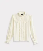 Alana Longsleeve Lace Blouse :: Champagne