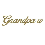 0.5" Grandpa Gold Script, 9-Sheet