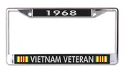 1968 Vietnam Veteran Chrome License Plate Frame