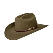 Custom Dark Cattleman Fur Felt Hat — Montecristi Custom Hat Works
