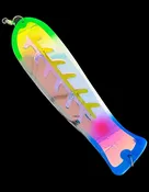 10" Chrome Glow Hybrid Jeans Fish Flasher w/ 2 Fins