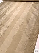Bold Striped Yarn-Dyed Silk Shantung - Brandon Beige / Shaker Beige