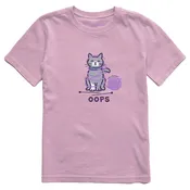 Kids Oops Yarn Cat Short Sleeve Crusher Tee
