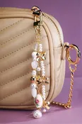 Ceramic Heart Bow Bag Charm