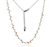 Gold Rhodium Dot Necklace — Imagine Artful Things