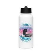 Common Loon Water Bottle – Dot Fade