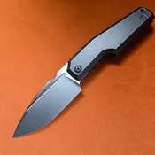 Custom Knife Factory GTK Elementak Blackwash Titanium Black DLC Folder *LIMITED EDITION*
