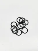 3/8" Black Bra Strap Ring - 10 Per Bag