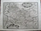 1579 - Artois region of northern France - Artois Atrebatum Regionis Artois France - Antique Map