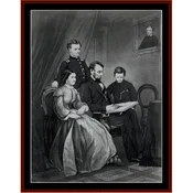 Abraham Lincoln and Family pdf counted cross stitch pattern