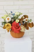 Orange Pumpkin with Lid — The Floral Cottage