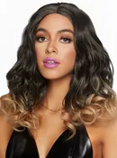 18" Curly Ombre Long Bob Wig - Blond