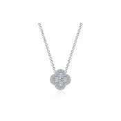 0.65 CTW Silver Halo Necklace