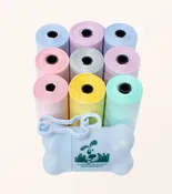 Pastel Dog Poop Bags with Dispenser - Lavender Scent or Unscented