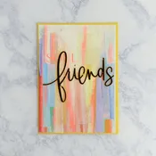 Acrylic Soul Friends Watercolor Birthday Card