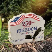 250 Years of Freedom Eagle Standing Garden Stone