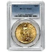 1928 $20 St. Gaudens MS66