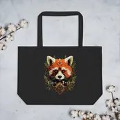 Feeling Kinda Cute Red Panda Large organic tote bag