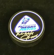 Houston Aeros Mark Howe Autographed Puck