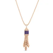 ART DECO NECKLACE WITH LAPIS LAZULI AND DIAMONDS