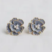 Artistic Floral Design Drop Earrings